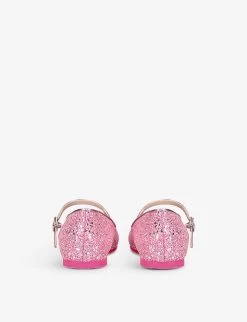Sophia Webster Amore Glitter-embellished Woven Ballet Flats 4-9 Years -Kid Couture R04059666 PINK ALT03