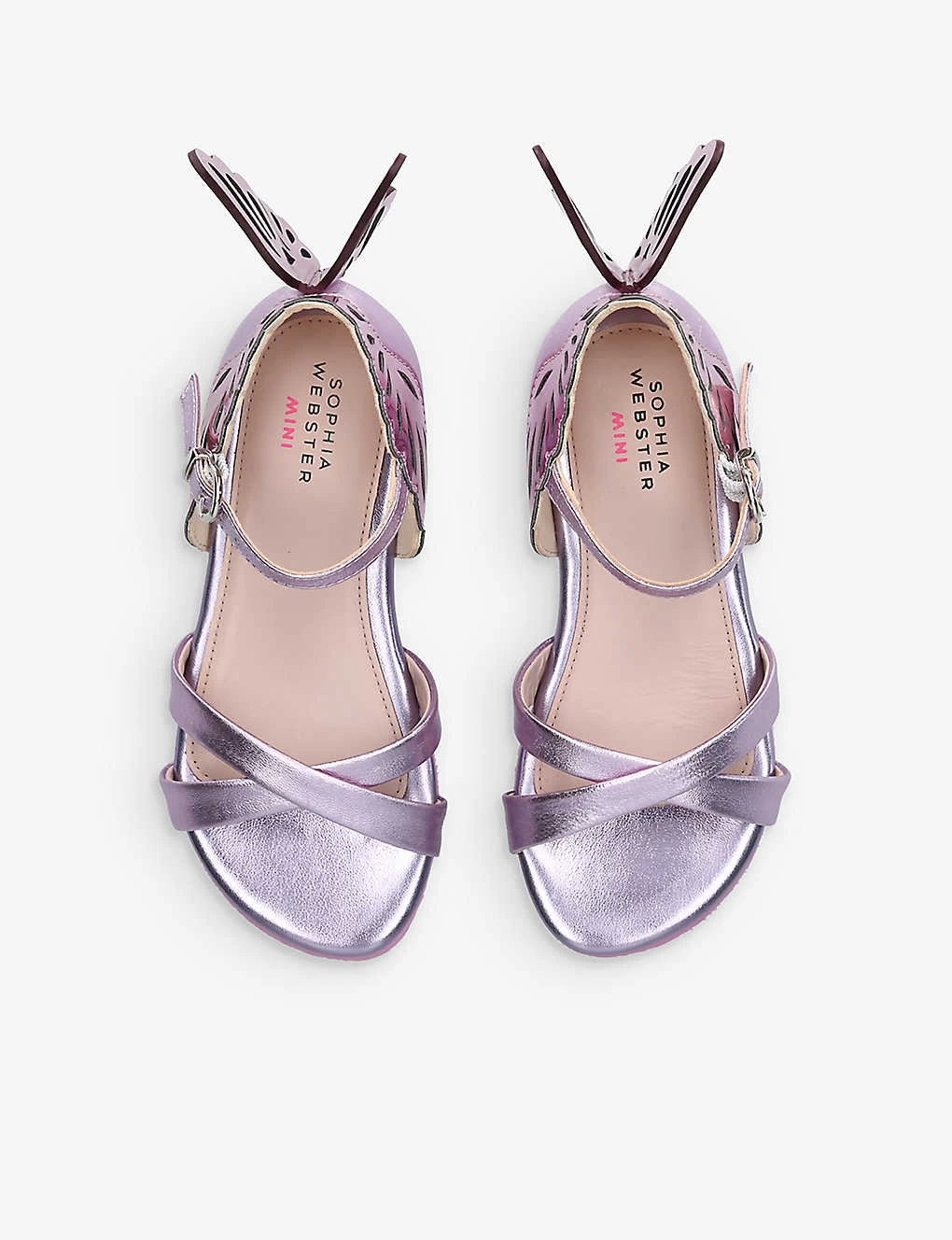Sophia Webster Heavenly Wing-embellished Metallic-leather Sandals 4-9 Years 2 Sophia Webster Heavenly Wing-embellished Metallic-leather Sandals 4-9 Years - Image 2