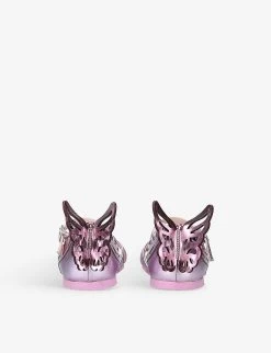 Sophia Webster Heavenly Wing-embellished Metallic-leather Sandals 4-9 Years 7 Sophia Webster Heavenly Wing-embellished Metallic-leather Sandals 4-9 Years -Kid Couture R04059675 LILAC ALT03