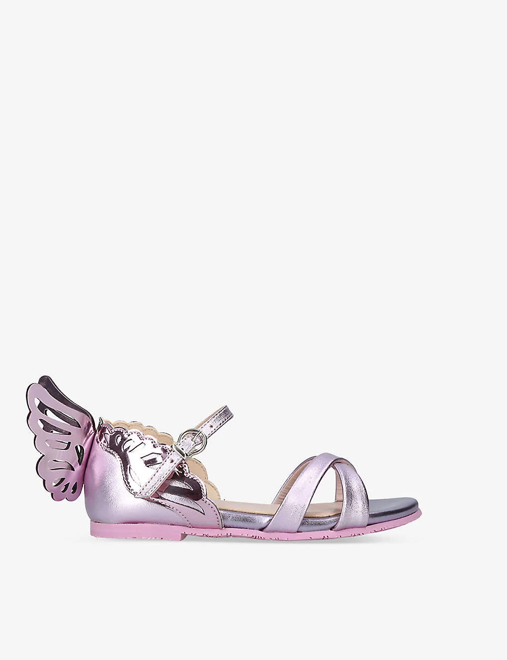 Sophia Webster Heavenly Wing-embellished Metallic-leather Sandals 4-9 Years 1 Sophia Webster Heavenly Wing-embellished Metallic-leather Sandals 4-9 Years