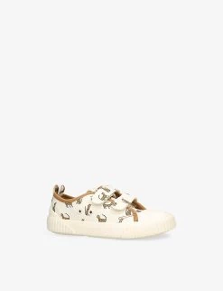 Liewood Kim Cheetah-print Cotton-canvas Trainers 3-7 Years -Kid Couture R04065859 CREAMCOMB ALT02