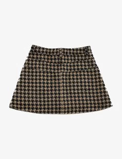 Pre-loved Dior Houndstooth Woven Skirt 4 Years -Kid Couture R04066541 BROWNBLACK ALT02