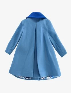 Pre-loved Little Goodall Peter-pan Collar Wool Coat 2 Years 5 Pre-loved Little Goodall Peter-pan Collar Wool Coat 2 Years -Kid Couture R04066558 BLUE ALT02