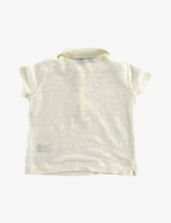 Pre-loved Loro Piana Linen Polo Shirt 6-9 Months -Kid Couture R04066564 CREAM ALT02