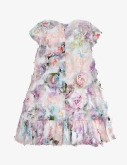 Pre-loved Manege En Sucre Floral-print Woven Dress 10 Years -Kid Couture R04066572 GOLD ALT02