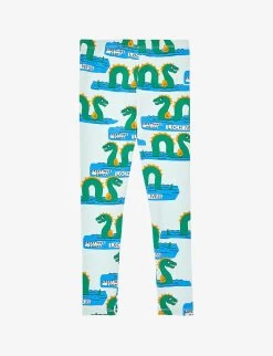 Mini Rodini Loch Ness Stretch-cotton Jersey Leggings 18 Months - 11 Years -Kid Couture R04068870 GREEN ALT02