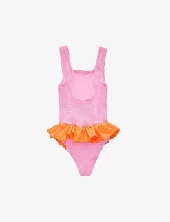 Denise Ruffle-embellished Swimsuit 7 - 12 Years -Kid Couture R04069675 BUBBLEGUMORANGE ALT02