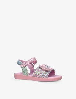 Ella Unicorn-print Canvas Sandals 4-11 Years -Kid Couture R04069759 PURPLE ALT02