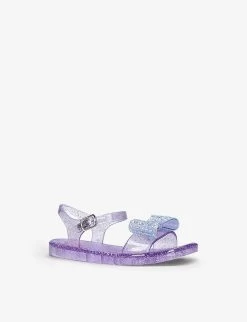 Ivy Diamante-bow Glitter-speckled Jelly Sandals 3-8 Years -Kid Couture R04069760 LILAC ALT02