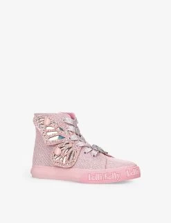 Unicorn Wings Canvas Mid-top Trainers 4-9 Years -Kid Couture R04069762 PALEPINK ALT02