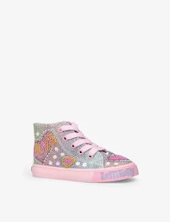 Love Rainbow Canvas Mid-top Trainers 1-4 Years -Kid Couture R04069769 MULTOTHER ALT02