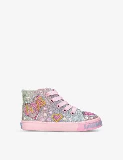 Love Rainbow Canvas Mid-top Trainers 1-4 Years