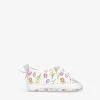Scarpine Tulip-print Crystal-embellished Woven Booties 0-12 Months