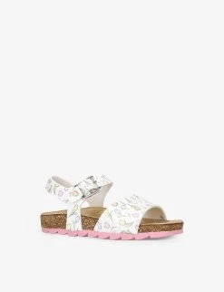 Tulip-print Woven Sandals 6-36 Months -Kid Couture R04071024 WHITE ALT02