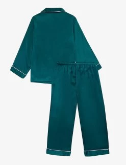 Relaxed-fit Satin Pyjama Set 2-11 Years -Kid Couture R04071193 GREEN ALT02