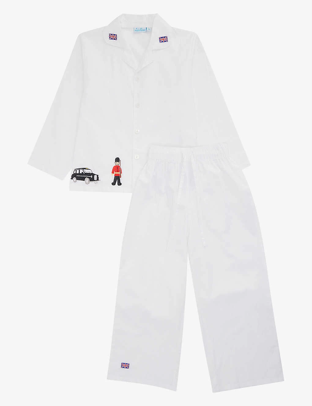 London-embroidered Cotton-poplin Pyjama Set 1 London-embroidered Cotton-poplin Pyjama Set