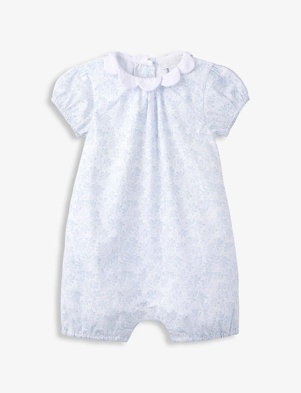 Foliage-print Petal-collar Cotton Romper Newborn-24 Months 1 Foliage-print Petal-collar Cotton Romper Newborn-24 Months