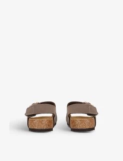 Birkenstock Milano Logo-engraved Woven Sandals 3-9 Years -Kid Couture R04075308 DARKBROWN ALT03