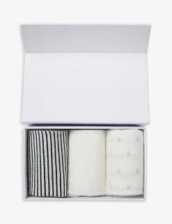 Patterned Stretch-woven Socks Pack Of Three 5 Patterned Stretch-woven Socks Pack Of Three -Kid Couture R04075348 MULTI ALT02