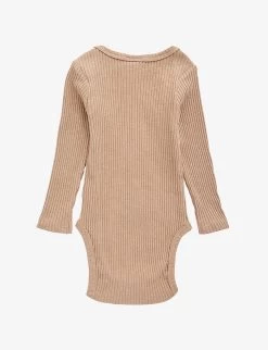 Milking It Organic Cotton-blend Bodysuit 0-12 Months -Kid Couture R04077555 CHOCOLATE ALT02