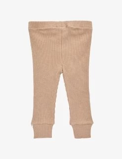 Ribbed Cuffed Organic Cotton-blend Leggings 0-12 Months 5 Ribbed Cuffed Organic Cotton-blend Leggings 0-12 Months -Kid Couture R04077560 CHOCOLATE ALT02