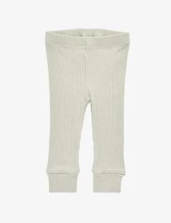 Ribbed Cuffed Organic Cotton-blend Leggings 0-12 Months