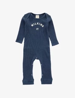 Milking It Organic Cotton-blend Baby Grow 0-12 Months