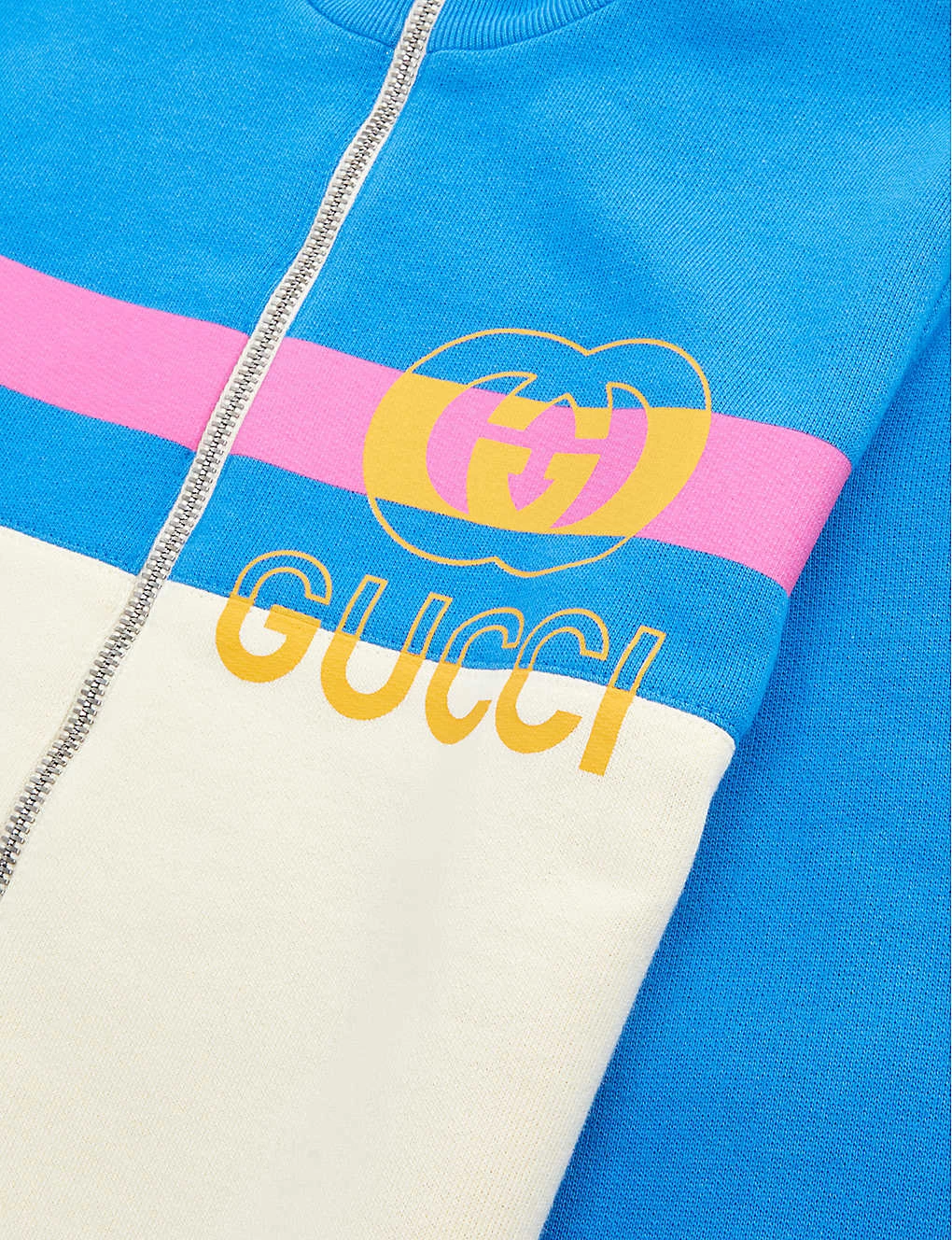 Gucci Logo-print Colour-blocked Cotton-jersey Jacket 6-10 Years 2 Gucci Logo-print Colour-blocked Cotton-jersey Jacket 6-10 Years - Image 2