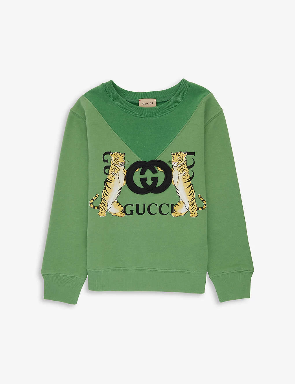 Gucci Tiger Graphic-print Cotton-jersey Sweatshirt 6-12 Years 1 Gucci Tiger Graphic-print Cotton-jersey Sweatshirt 6-12 Years