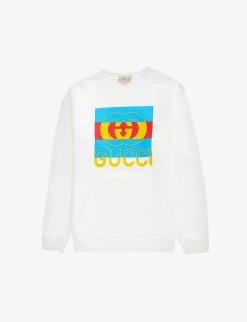 Gucci Graphic Logo-print Cotton-jersey Sweatshirt 4-10 Years