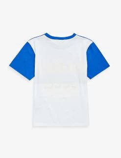 Gucci Colour-blocked Logo-print Cotton-jersey T-shirt 4-10 Years -Kid Couture R04078860 WHITEMULTICOLOR ALT02