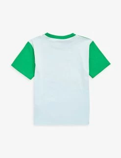 Gucci Colour-blocked Logo-print Cotton-jersey T-shirt 4-12 Years -Kid Couture R04078864 WINTERYNIGHTSKYMX ALT02