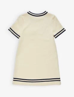 Gucci Striped-trim Horsebit-embellished Cotton Dress 4-12 Years -Kid Couture R04078873 WHITEMULTICOLOR ALT02