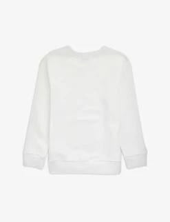 Gucci Graphic Logo-print Cotton-jersey Sweatshirt 4-12 Years -Kid Couture R04078883 DUSTYWHITE ALT02