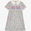 Gucci Floral-print Collared Cotton Dress 4-12 Years