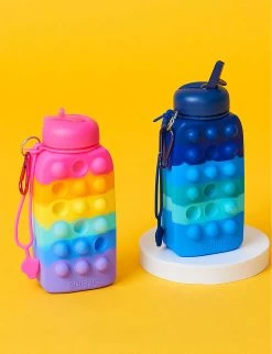 Popem Popit Poppies Silicone Drink Bottle 750ml -Kid Couture R04078970 RAINBOW ALT03
