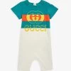 Gucci Colour-blocked Logo-print Cotton-jersey Baby-grow 0-24 Months