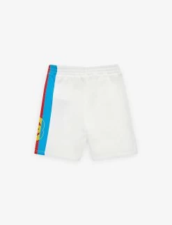 Gucci Logo-print Side-stripe Cotton-jersey Shorts 9-36 Months -Kid Couture R04079324 NEWWHITEMC ALT02