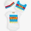 Gucci Stripe Logo Three-piece Cotton-jersey Gift Set 0-9 Months