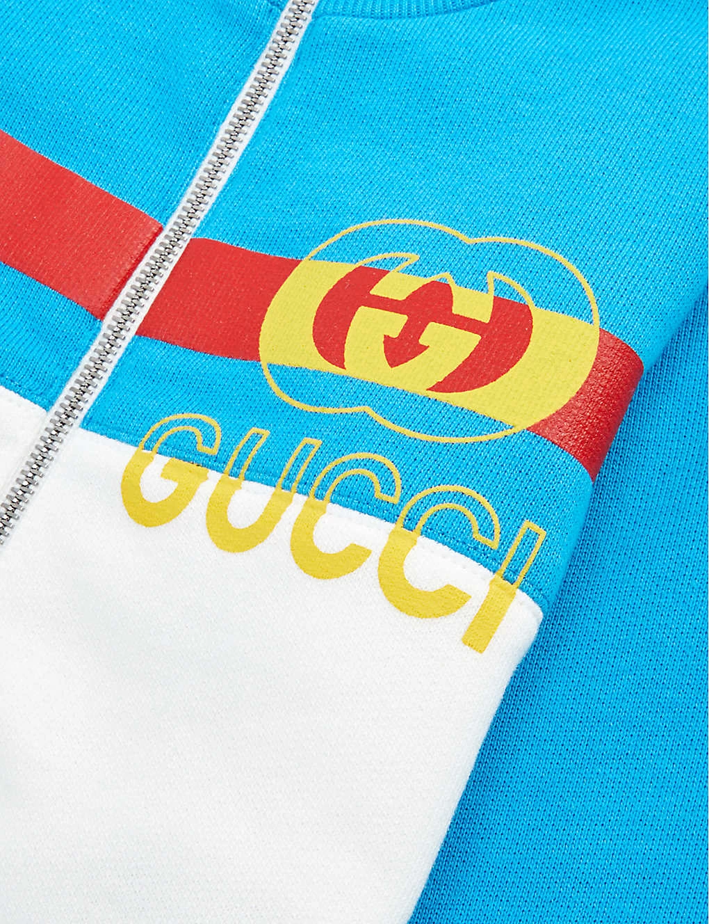 Gucci Logo-print Colour-blocked Cotton Jacket 9-36 Months 2 Gucci Logo-print Colour-blocked Cotton Jacket 9-36 Months - Image 2