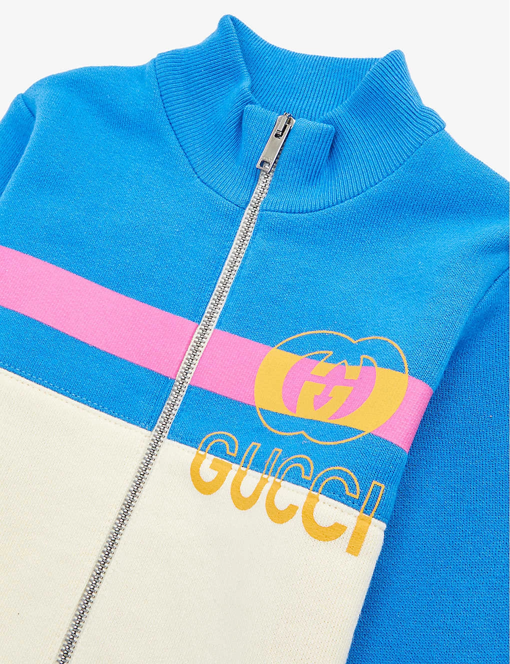 Gucci Logo-print Colour-blocked Cotton-jersey Jacket 9-36 Months 2 Gucci Logo-print Colour-blocked Cotton-jersey Jacket 9-36 Months - Image 2