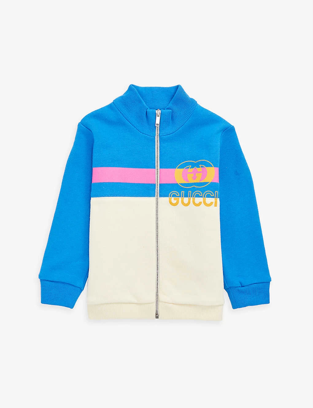 Gucci Logo-print Colour-blocked Cotton-jersey Jacket 9-36 Months 1 Gucci Logo-print Colour-blocked Cotton-jersey Jacket 9-36 Months