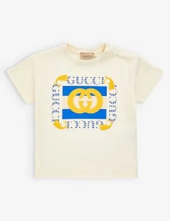 Gucci GG Logo Cotton-jersey T-shirt 3- 36 Months