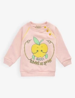 Gucci Graphic Logo-print Cotton-jersey Sweatshirt 6-36 Months