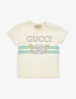Gucci Snail Logo Cotton-jersey T-shirt 3-36 Months