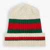 Gucci Striped-logo Cotton-knit Beanie Hat 12-24 Months