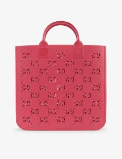 Gucci Kids' GG Perforated Rubber Tote Bag