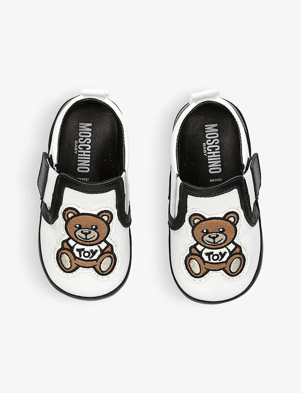 MOSCHINO Teddy Bear-strap Leather Trainers 0-6 Months 2 MOSCHINO Teddy Bear-strap Leather Trainers 0-6 Months - Image 2