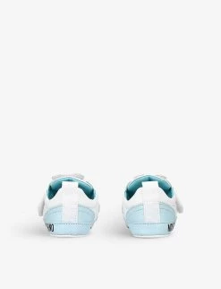 MOSCHINO Teddy Bear-strap Leather Trainers 0-6 Months -Kid Couture R04080188 BLUE ALT03