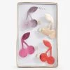 Meri-Meri Cherry Pack Of Four Faux-leather Hair Clips